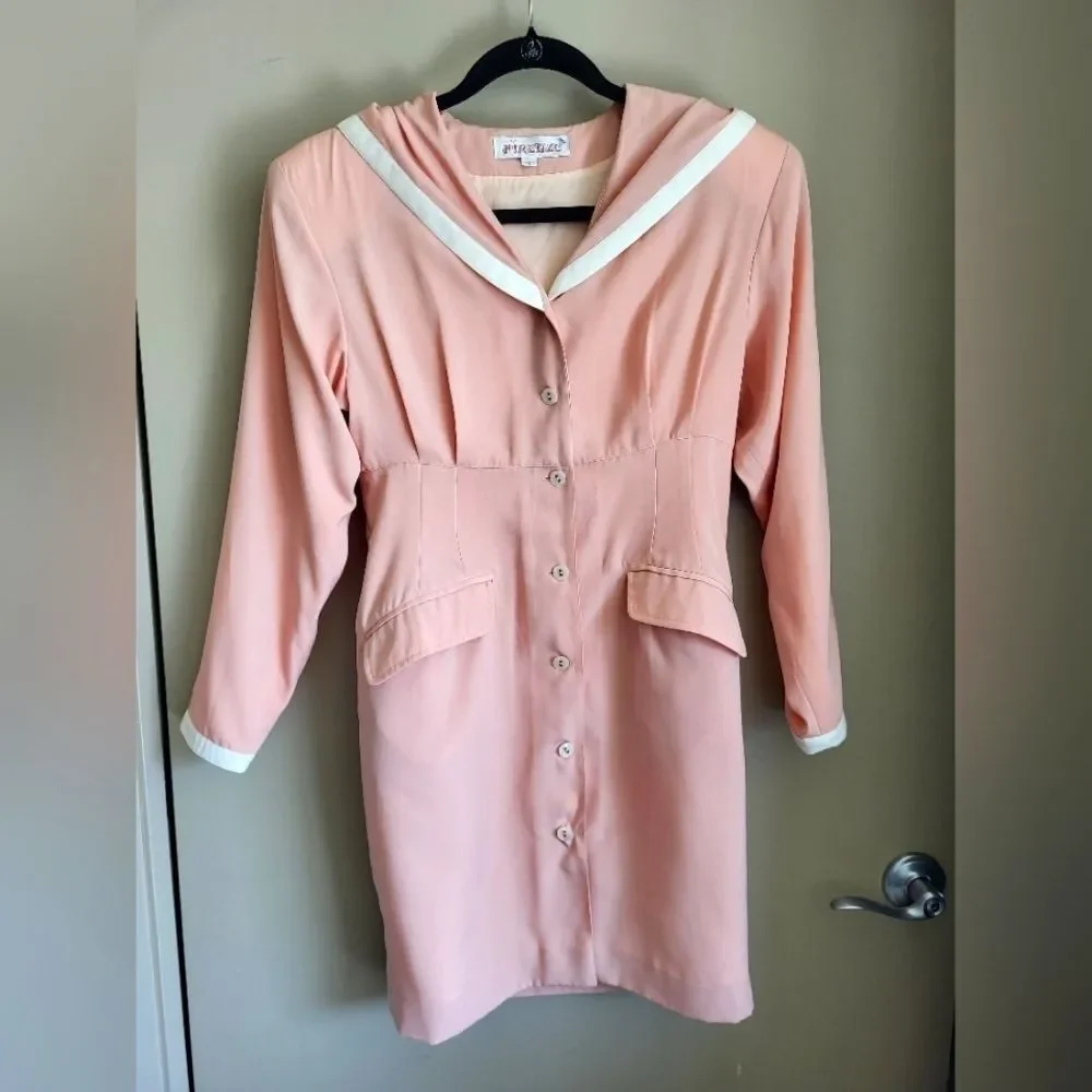 Chic Peach Hooded Jacket from Florence, Italy